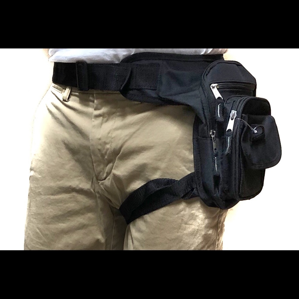 Holster style drop leg bag waist hip pouch - Picture 2 of 7